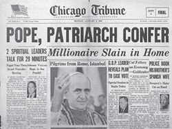 Chicago Tribune – Pope, Patriarch Confer (6 January 1964)